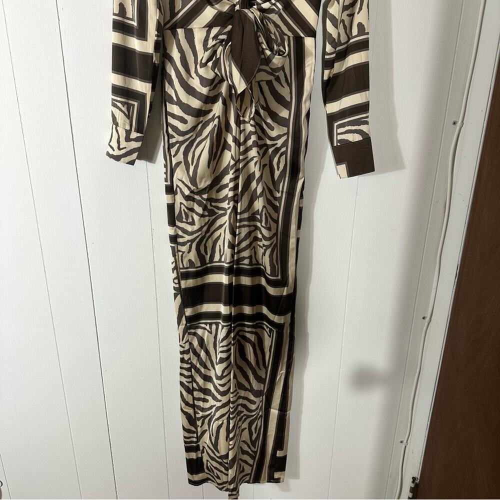 NEW Fashion Nova St. Tropez Animal Jumpsuit- Brown Combo Size XS - Picture 12 of 13